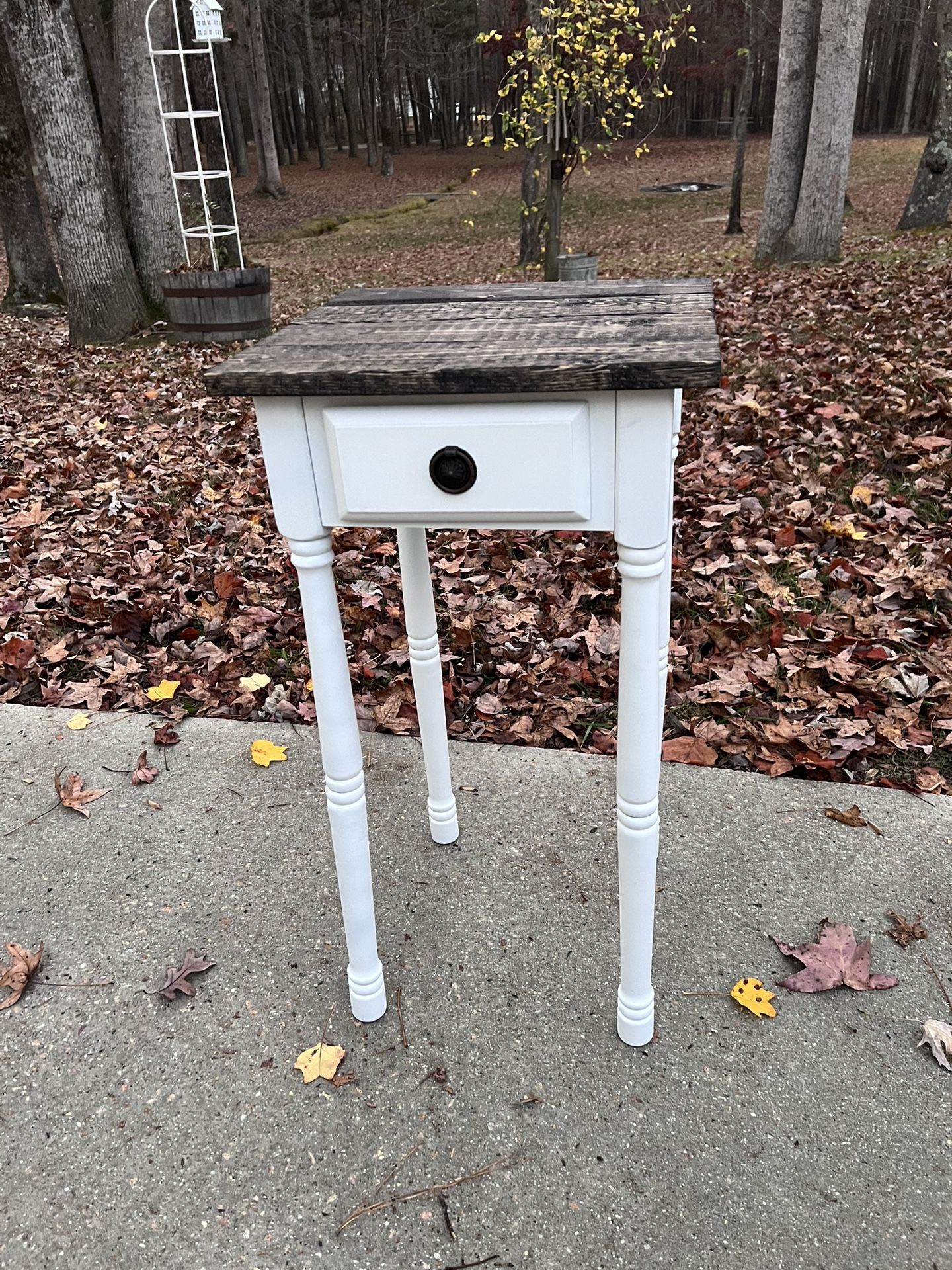 Upcycled Farmhouse Spindle Side End Table