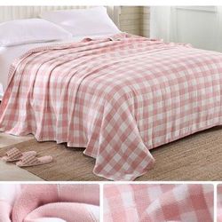 3 layers 100% cotton gauze printed thin blanket