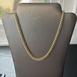 Gold And Diamond Cuban Necklace