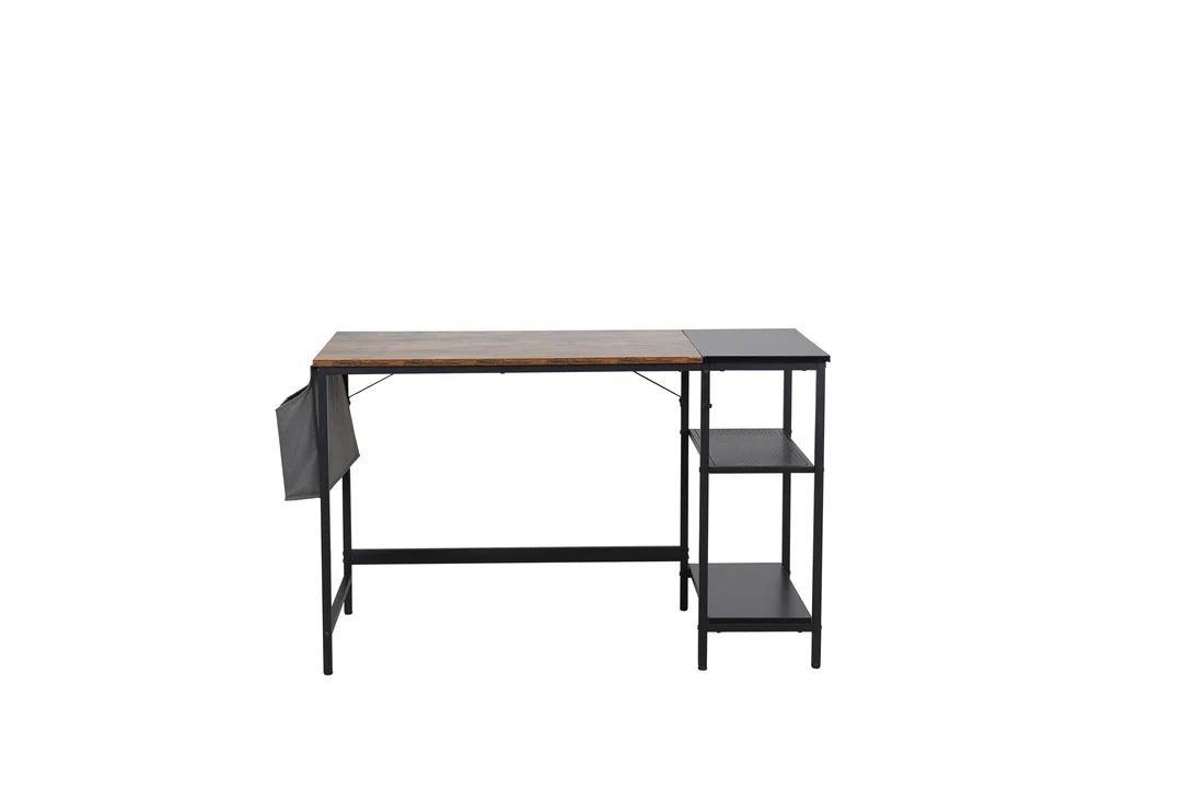 Desk With 2 Shelves & Metal Legs/ Frame