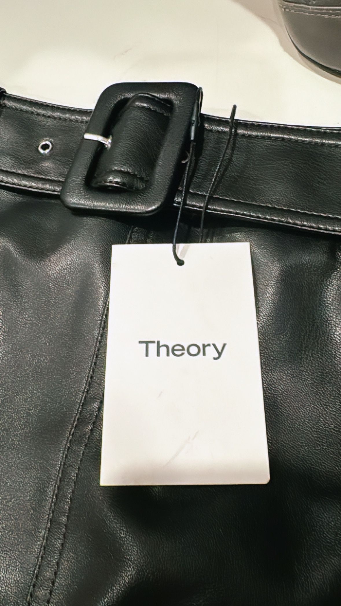 Theory Faux Leather Skirt 