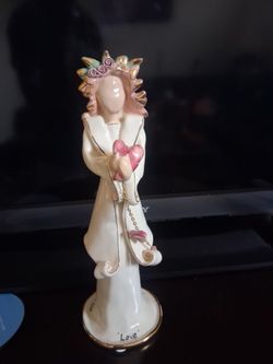 Vintage Blue Sky Clayworks Heather Goldminc Angel of Love Candle Holder