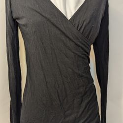 Banana Republic wrap top Black size medium. Pre loved. $25