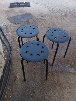 3 Matching Stools Lightweight