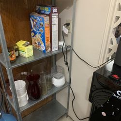 metal shelves