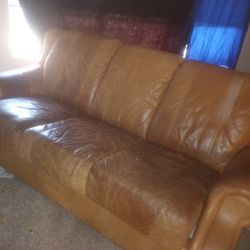 Brown Leather Couches