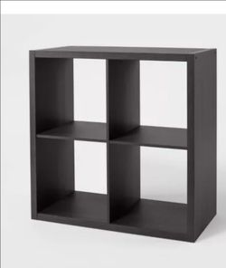4 Cube Organizer Black Oak  stand