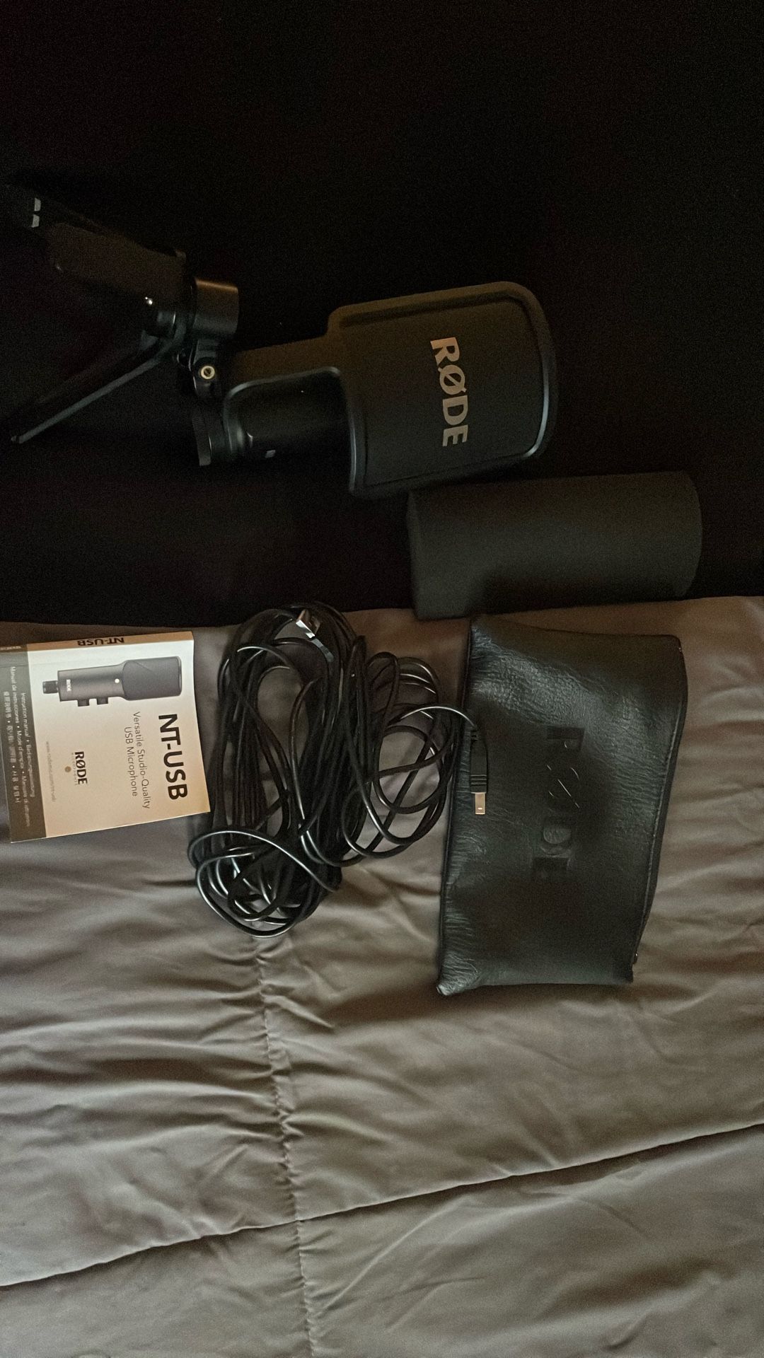 RØDE NT-USB+ Professional-Grade USB Condenser Microphone For Recording Studio Quality Audio Directly To A Computer Or Mobile Device, Black
