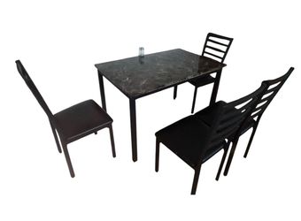Modern Faux Marble Kitchen Table WITH 4 chairs