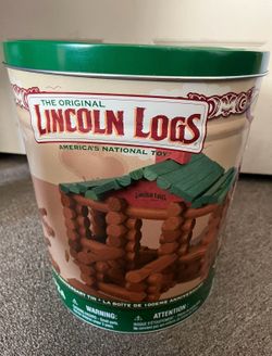 Lincoln Logs Builders 100th Anniversary Collectible Tin – 111 Pieces