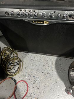 Line 6 Amplifier and One Crate 15 inch speaker box
