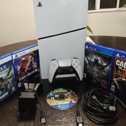 PS5 Slim Disc Edition Bundle – Console + Games + Extras
