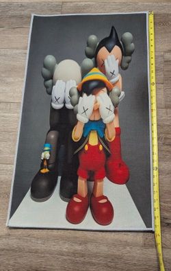 KAWS Style Pinocchio Jiminy Cricket Pop Art Rug Non-Slip Floor Mat