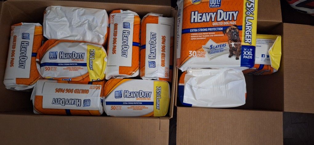 OUT! Heavy Duty XXL Dog Pads, Absorbent Pet Training and Puppy Pads, 26 x 30 in, - 30 Pads