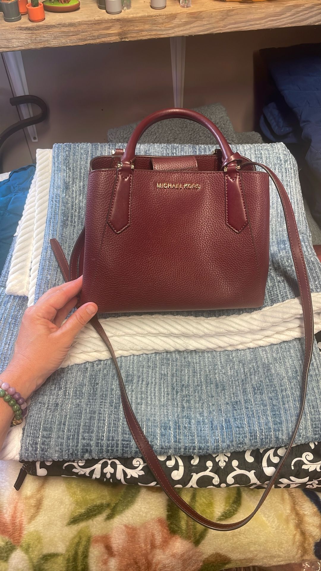 Small Maroon MK Bag