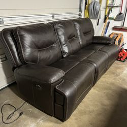 Electric Leather Couch 