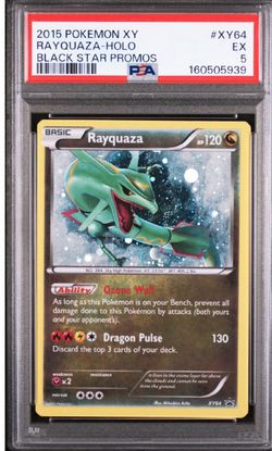 PSA 5 Rayquaza Holo XY64 Black Star Promo 2015
