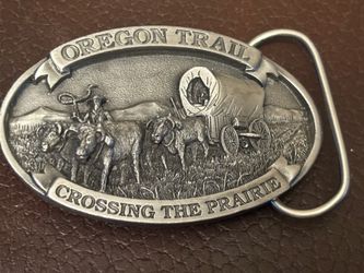 Oregon Trail belt buckle, collectible