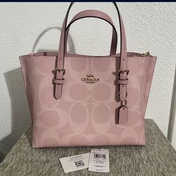 Coach Powder Pink Mollie Tote 25