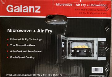 GSWWD09S1A09A by Galanz - Galanz 0.9 Cu Ft Air Fry Microwave Oven in  Stainless Steel