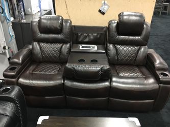 Power reclining sofa or love seat available for immediate delivery