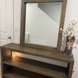 Farm House Hallway Mirror & Table