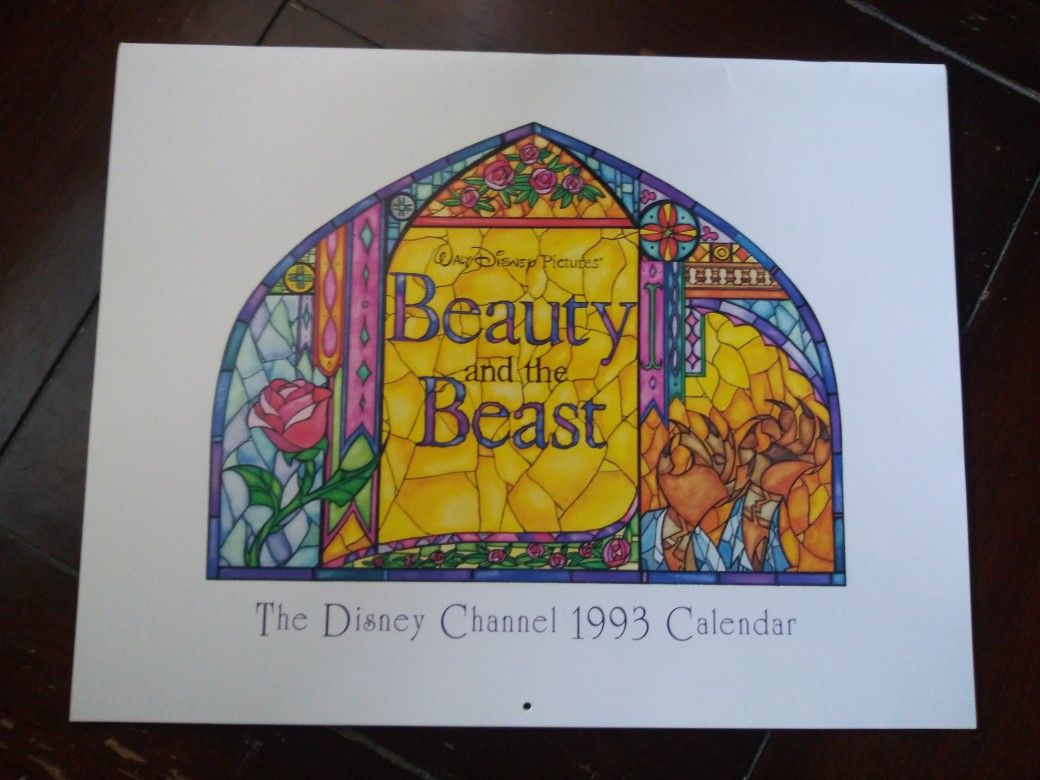 Vintage Disney beauty & the beast 1993 calendar