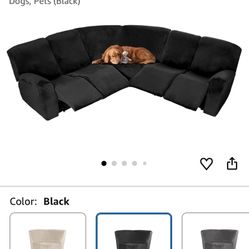 Mingpinhuius Black Velvet Sectional Sofa Covers 