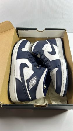 Air Jordan 1 Mid Obsidian White Navy – Men's Size 10