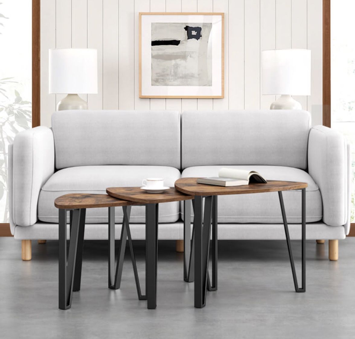 Coffee Table Set , Rustic Brown