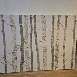 Large Picture On Canvas And Wood