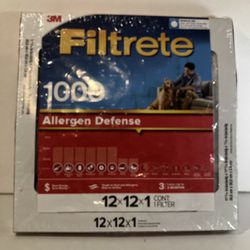 12x12x1, Filtrete Micro Allergen Air Filter, MERV 11, by 3m