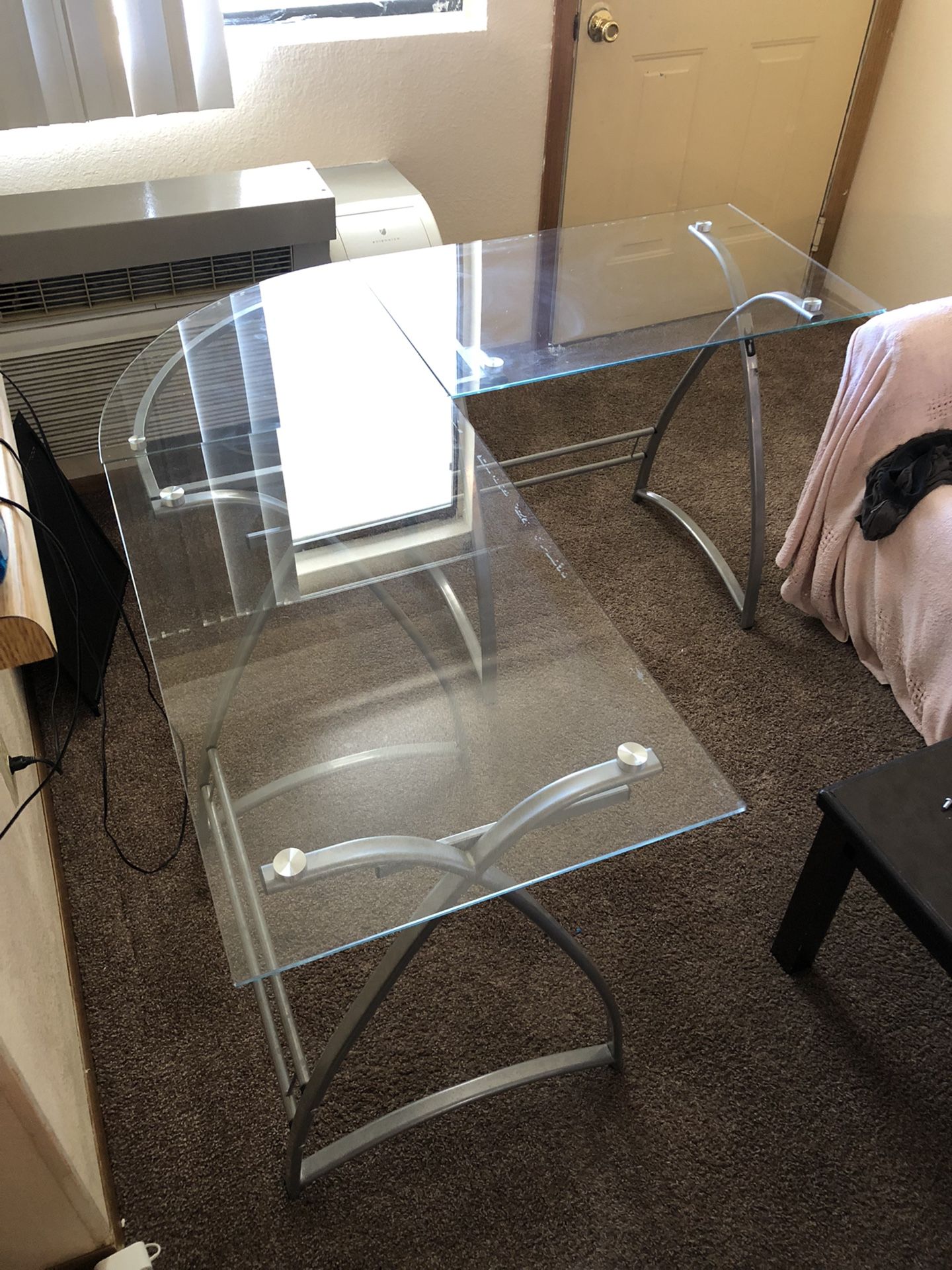 Glass L Shaped Desk