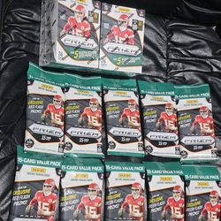 2025 Prizm Football Cards! 2 Blaster Box & 10 Cello Jumbo Value Packs! New Factory Sealed!