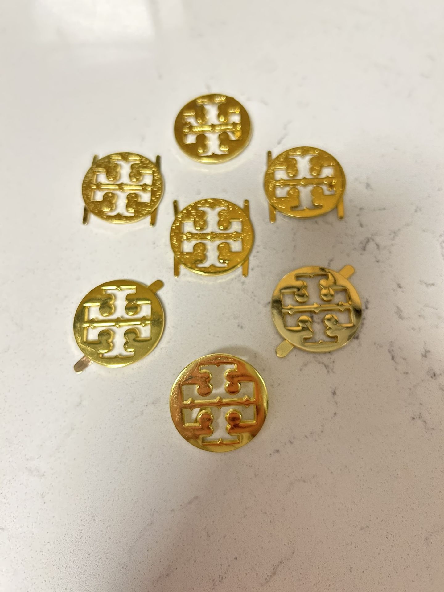 Set Of 6 Gold Metal Tori Burch Replacement Tags