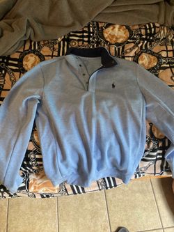 Polo sweatshirt S men’s baby blue