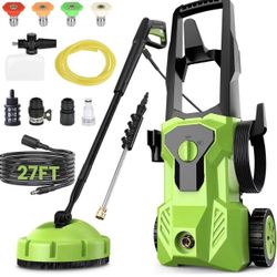 Pressure Washer, Washer with 4 Quick Connect Nozzles, Pressure Cleaning Machine with Foam Cannon for Cars/Fences/Driveways/Patios/Home Cleaning