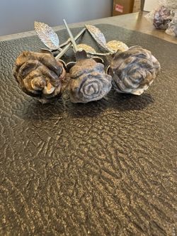 Amazonite & Brown Obsidian Crystal Flowers 