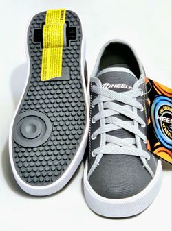 BIG KID'S SIZES 4Y - 7Y: WOLF GREY CANVAS HEELYS SNEAKERS!!