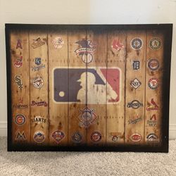 MLB wooden canvas