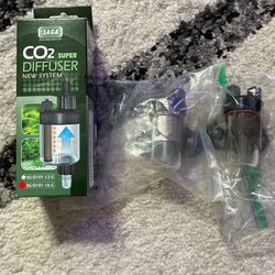 Aquarium Bubble Counter Qty 2 New & Used And CO2 Diffuser New