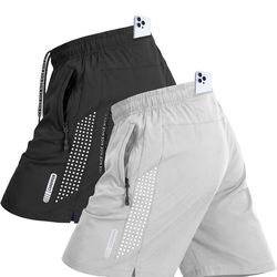 2 Pack Mens 7" Workout Athletic Shorts（new）