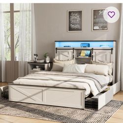Size Full Rett Bookcase Storage Bed