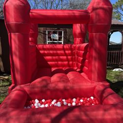Bounce House (Red & White Balls)