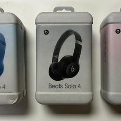 Beats Solo 4 True Wireless On-Ear Headphones  Slate Blue , Pink , Black