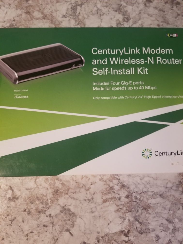 Century link Wi-Fi router and modem