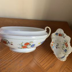 Aynsley FAMILLE ROSE Bone China Bowls (qty 2)