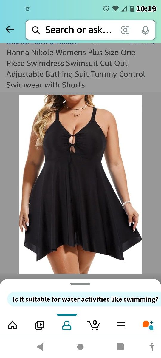 Hanna Nicole 26W Two Piece swimsuit. With Flouncy Skirt