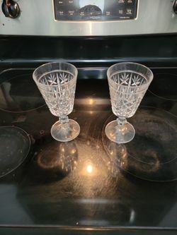 Lead Crystal Goblets, Pair