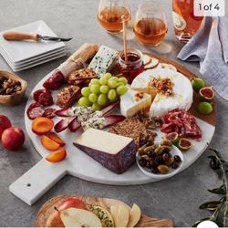 Tabla Para Postres / Decoración De Cocina / Marble-Wood Serving Board 